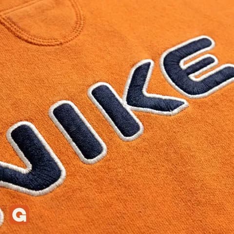 The embroidered Nike logo
