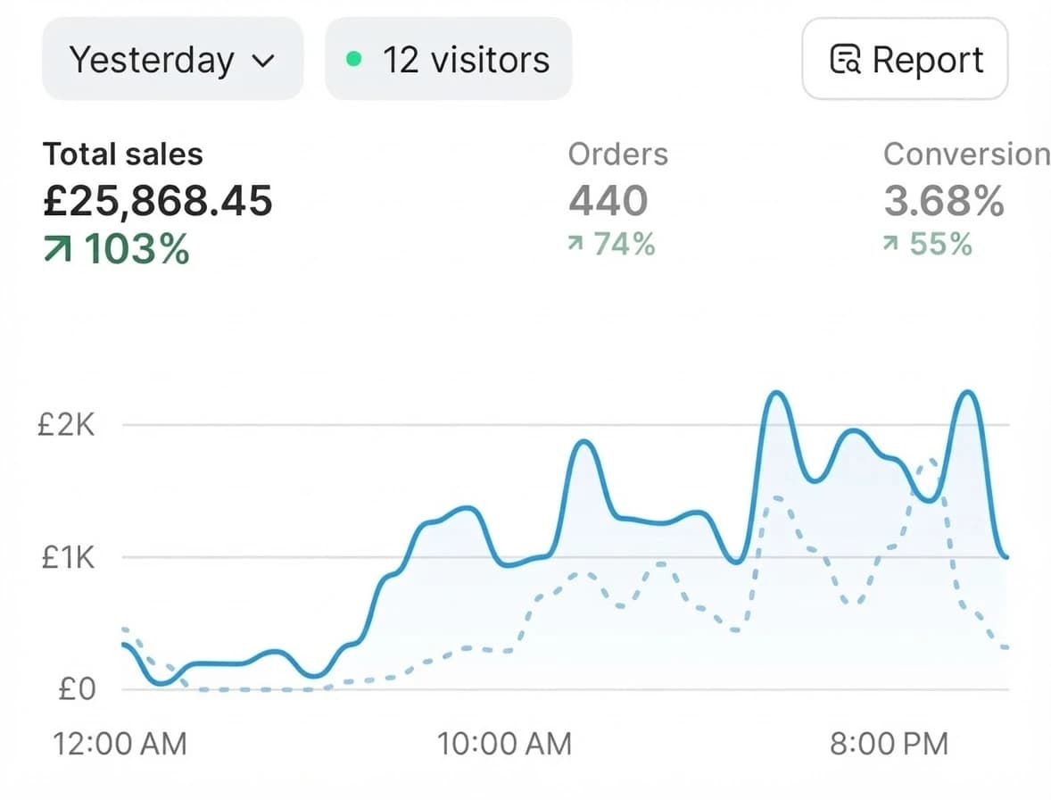 Our Shopify sales on Black Friday: £25,868.45 from 440 orders in one day