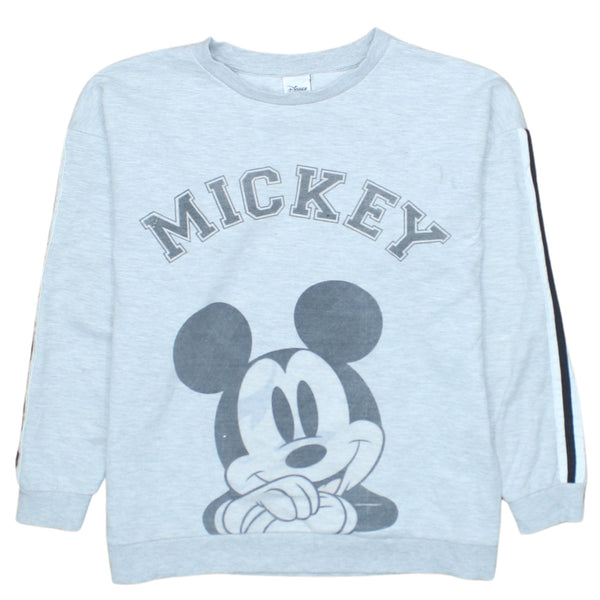 Vintage 90s Disney Mickey Mouse Grey Crew Neck Sweatshirt Medium
