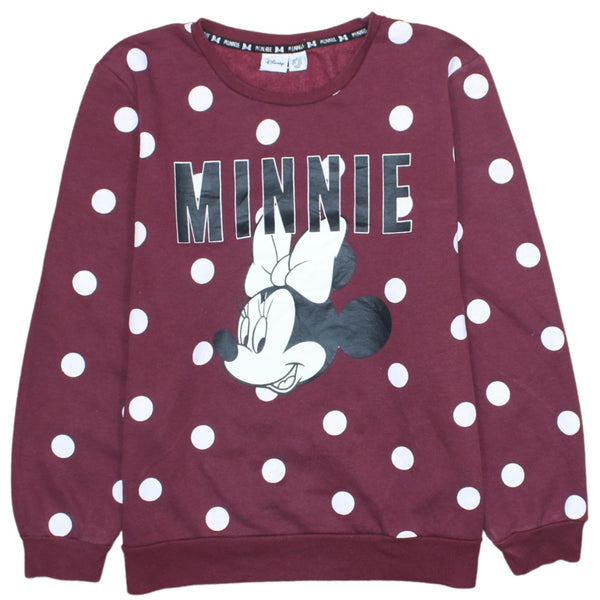 90's Disney Minnie Mouse Crew Neck Sweatshirt Large Red Vintage
