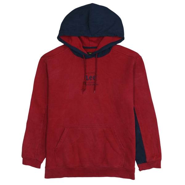 Lee 90's Vintage Drawstring Hooded Pullover Black Medium Sweatshirt