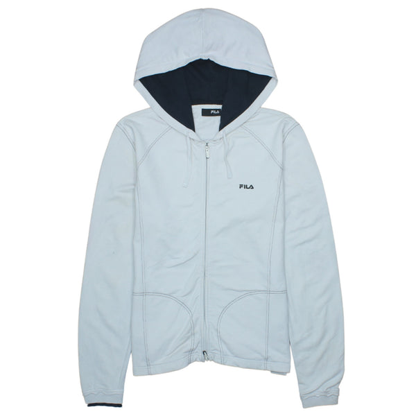 Fila 90's Vintage Lightweight Full Zip Hoodie Women's Large White