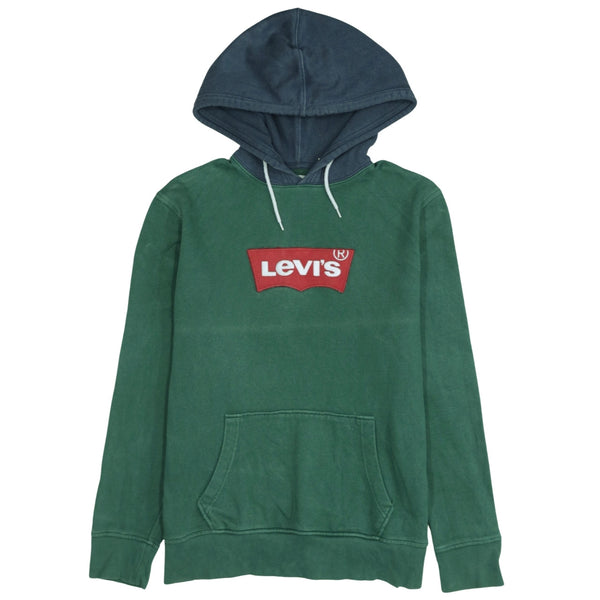 Levi's 90's Green Spellout Pullover Hoodie - Men's Medium Vintage