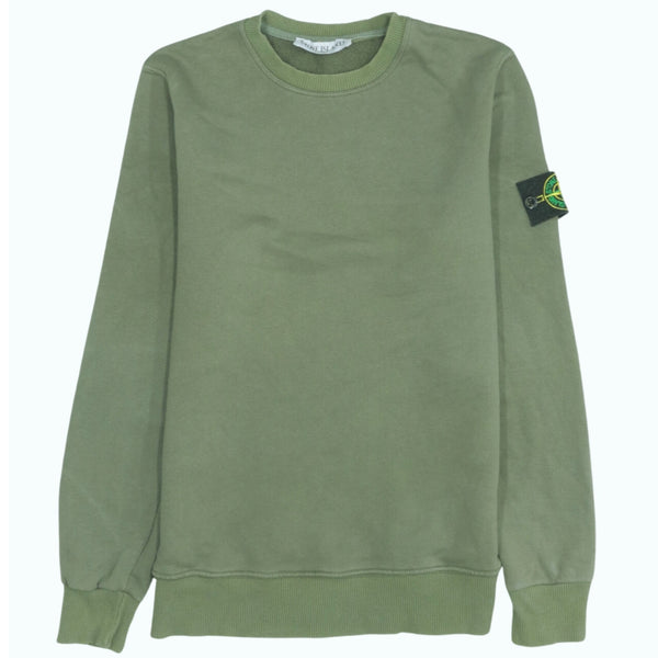Vintage 90's Stone Island Lightweight Green Crew Neck Sweatshirt Sm