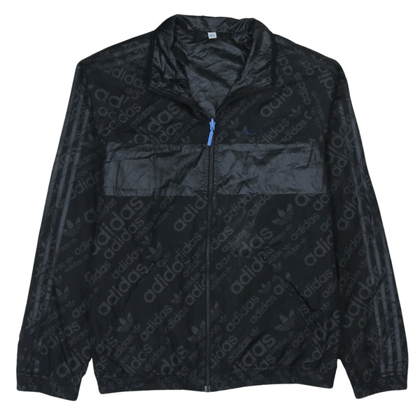 Adidas Vintage 90's Black Lightweight Windbreaker Jacket Men's Large