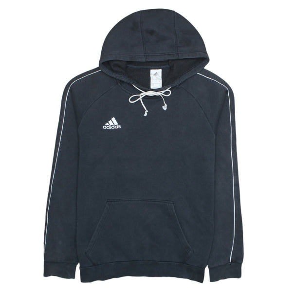 Adidas Vintage 90s Black Hoodie Men's Small Drawstring Pullover