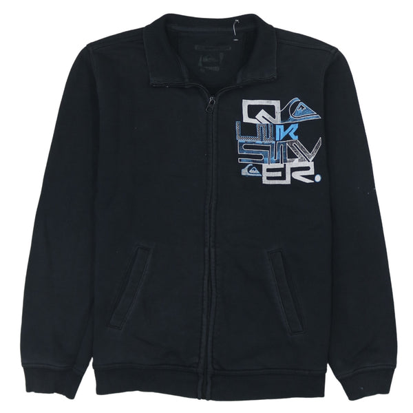 QuikSilver 90's Black Lightweight Full Zip Sweatshirt Men's Small