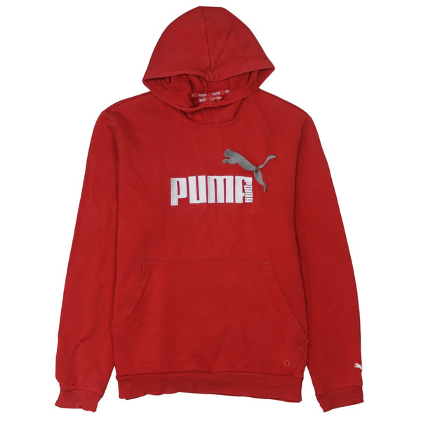 Puma 90's Spellout Pullover Hoodie Large Red