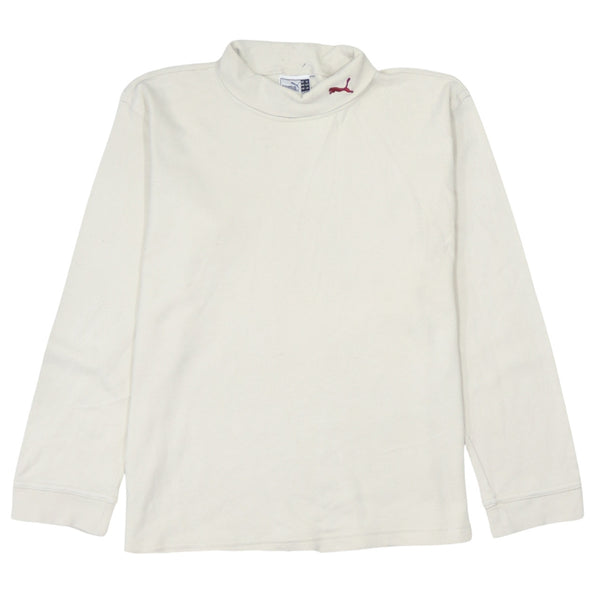 Puma 90's Lightweight Turtle Neck Jumper / Sweater XLarge Beige Cream
