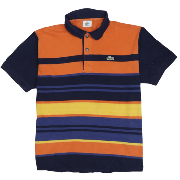 Lacoste 90's Short Sleeves Quarter Button Polo Shirt Large  Orange