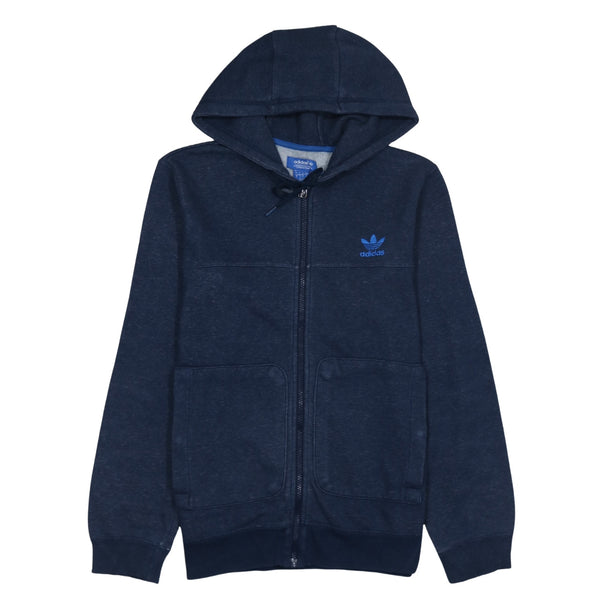 Adidas 90's Lightweight Full Zip Up Hoodie Small Navy Blue