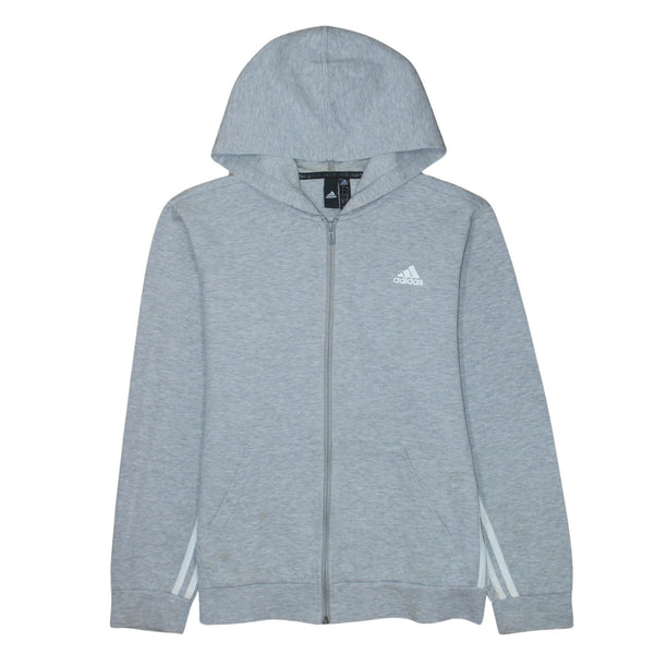 Adidas 90's Lightweight Full Zip Up Hoodie Small Grey