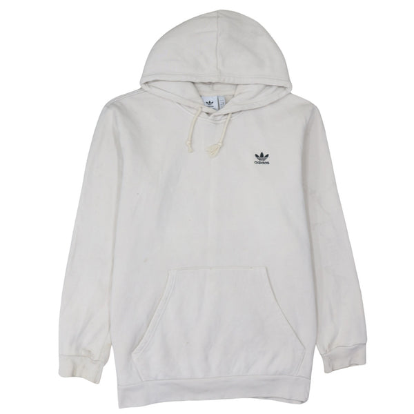 Adidas 90's Drawstring Pockets Pullover Hoodie Large Beige Cream