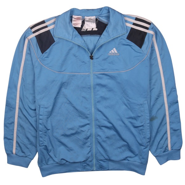 Adidas Women's 90's Vintage Retro Track Jacket Large Blue Full Zip