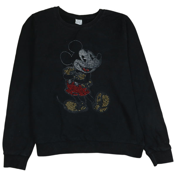 Vintage Disney 90's Mickey Mouse XLarge Crew Neck Sweatshirt Black