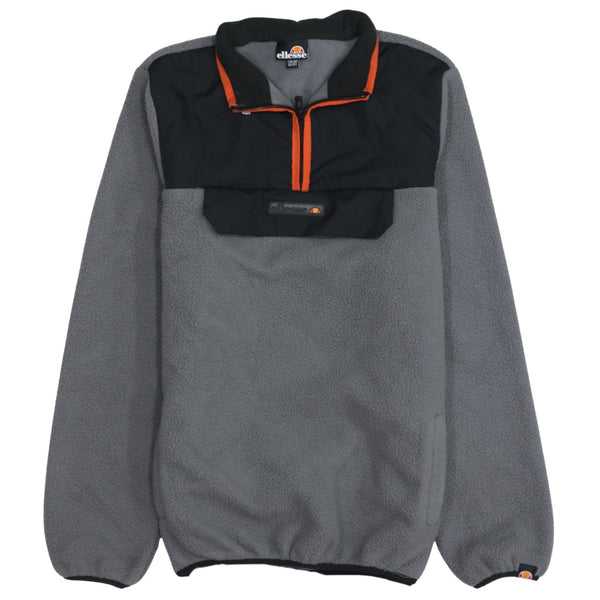 Ellesse 90's Lightweight Quarter Zip Sweatshirt Small  Grey