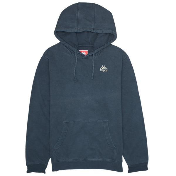 Kappa 90's Vintage Large Black Pullover Hoodie with Pockets
