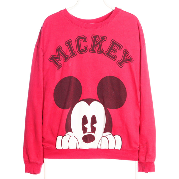 Red Mickey Mouse Disney Sweatshirt XLarge Vintage Pullover Top