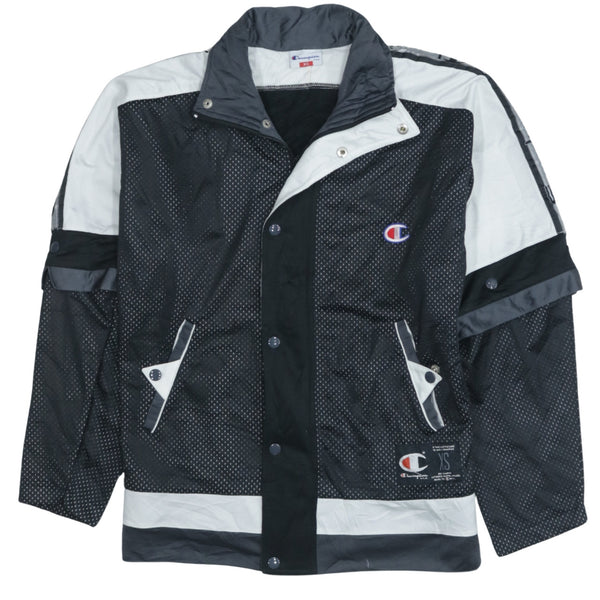 Vintage Champion 90s Black Lightweight Full Zip Sweatshirt XXS