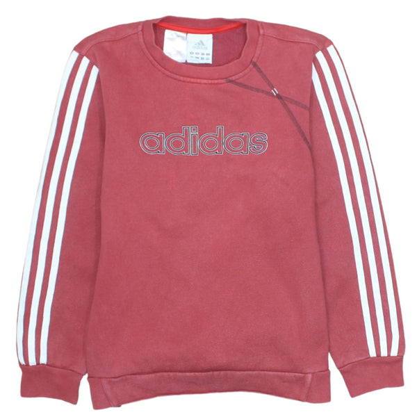 Adidas 90's Vintage Silver Spellout Crew Neck Sweatshirt, Women's Large