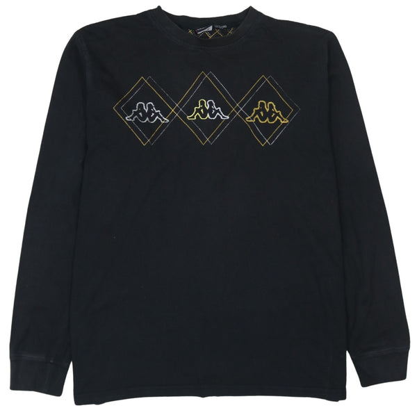 Kappa 90's Lightweight Crew Neck Sweatshirt Medium  Black