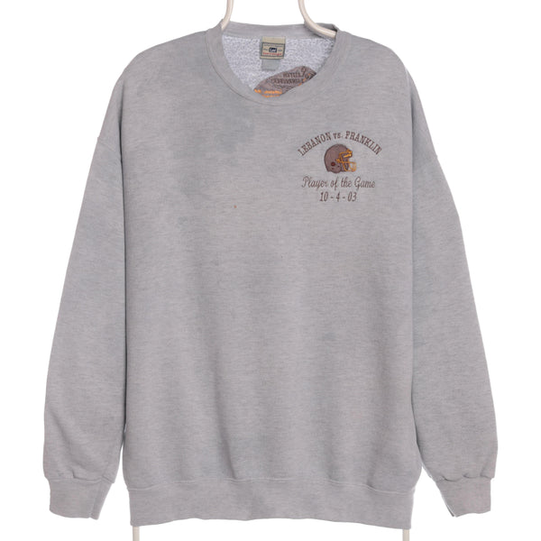 Lee Men's 90s Vintage XLarge Grey Sweatshirt Crewneck Embroidered
