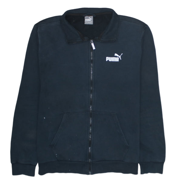 Puma 90's Lightweight Full Zip Up Sweatshirt Large Black