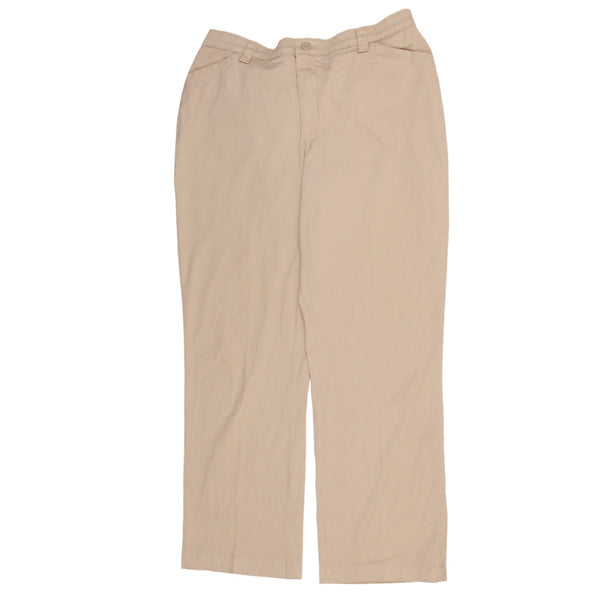 Lee Men's 90's Vintage Beige Cream Baggy Trousers Pants Medium