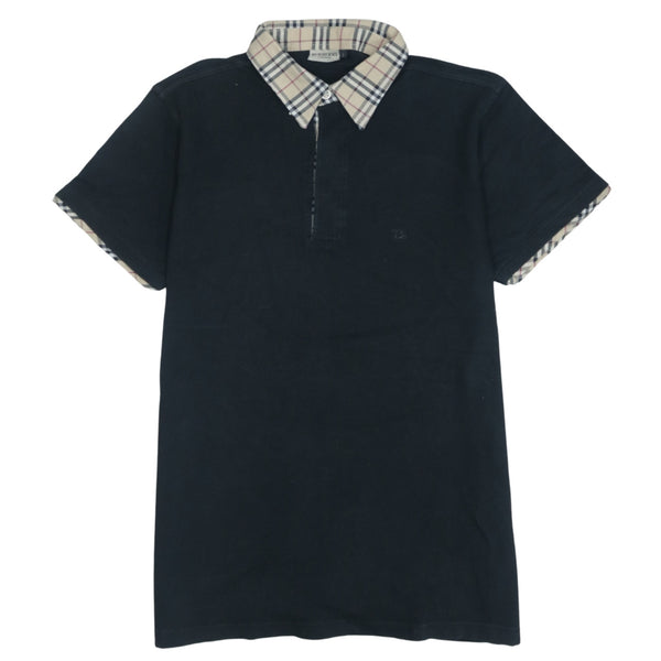 Vintage Burberry 90's Red Polo - Large Short Sleeves Quarter Button