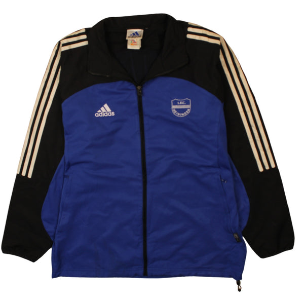 Adidas 90's Striped Sleeves Full Zip Up Windbreaker XLarge (missing sizing label) Black