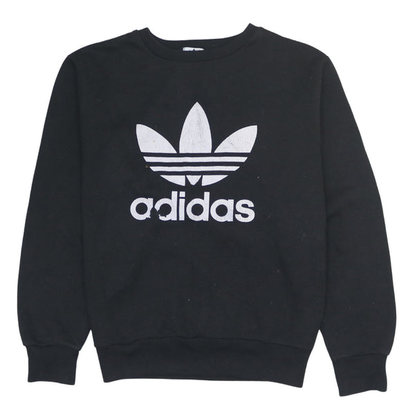 Adidas 90's Spellout Crew Neck Sweatshirt Large Black