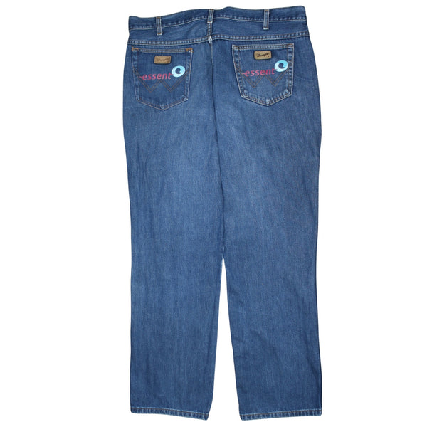 Wrangler 90's Lightwash Straight Leg Baggy Jeans / Pants 44 Blue