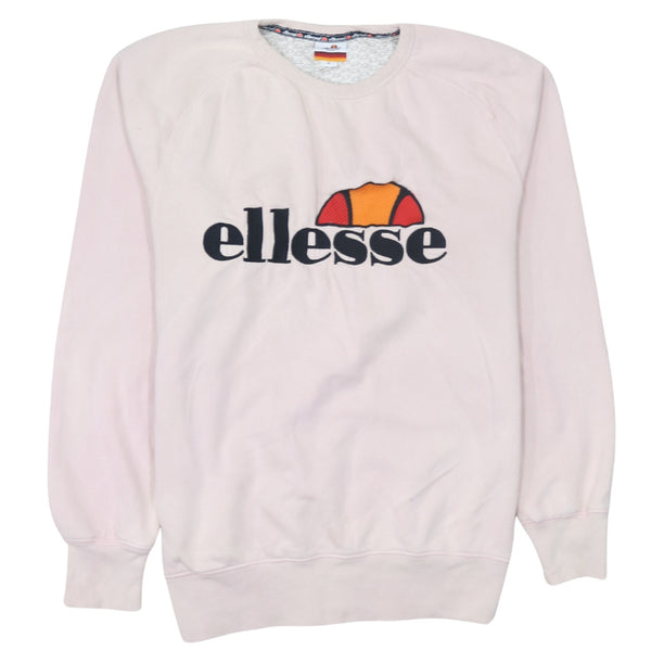 Ellesse 90's Spellout Crew Neck Sweatshirt Small Pink