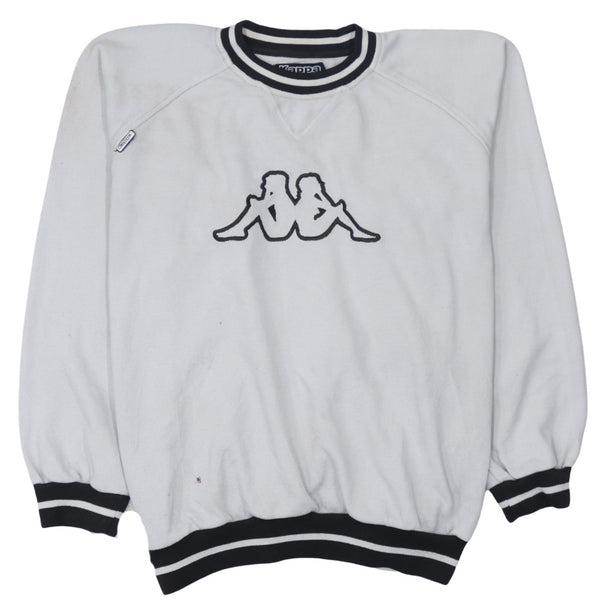 Kappa 90's Spellout Crew Neck Sweatshirt XLarge Grey