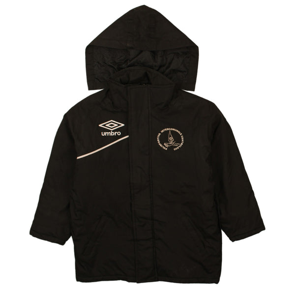 Umbro 90's Black Hooded Lightweight Windbreaker XXSmall