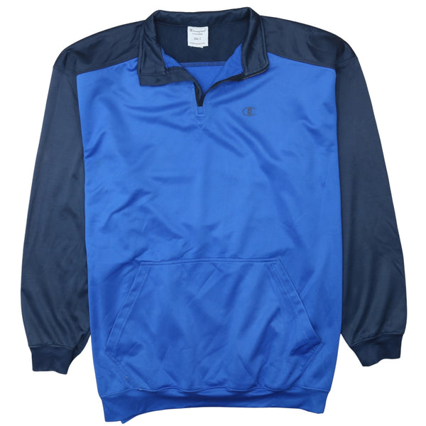 Champion Vintage 90's Men's 3XL Lightweight Navy Blue Quarter Zip Sweatshirt
