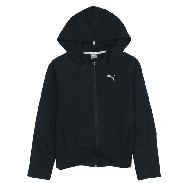 Puma Vintage 90's Sportswear Black Zip Hoodie Men's Small Cotton