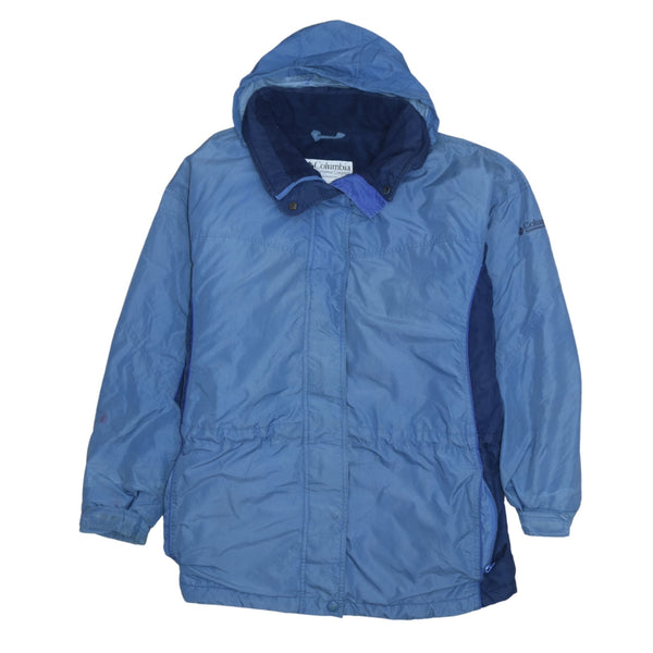 Columbia 90's Hooded Full Zip Up Windbreaker XLarge Blue