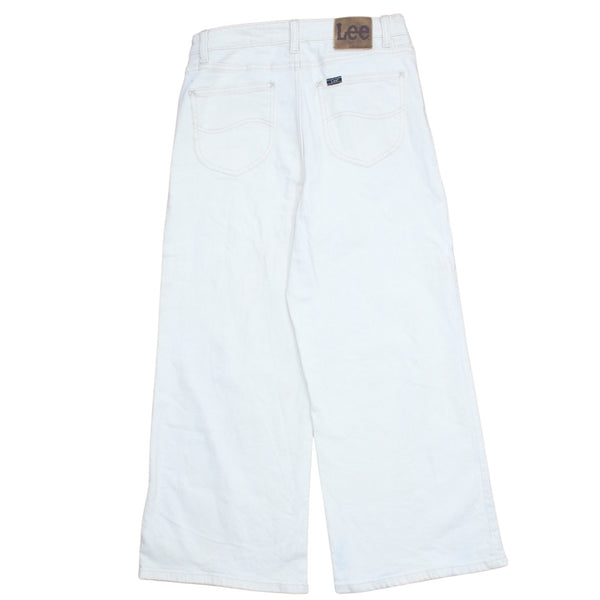 Lee 90's Lightweight Straight Leg Baggy Trousers / Pants 30 White