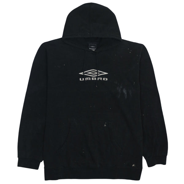 Umbro 90's Spellout Pullover Hoodie XLarge Black