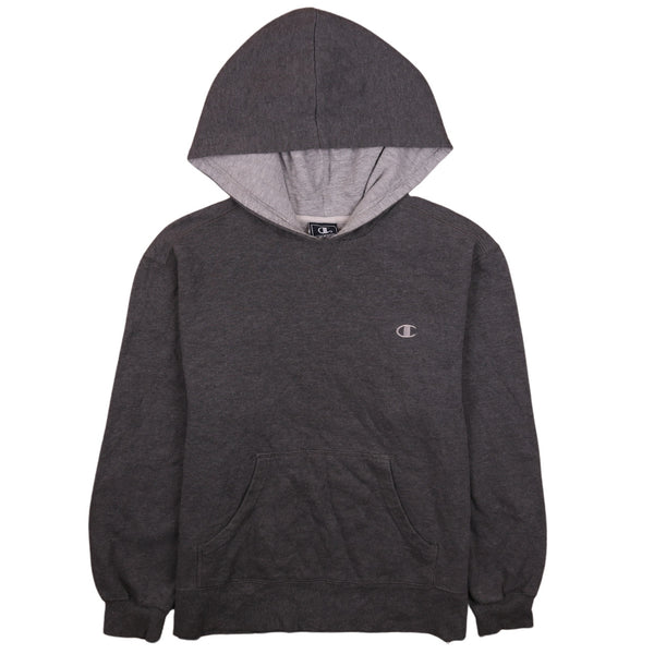 Champion Vintage 90's Grey Drawstring Pullover Hoodie L Girls