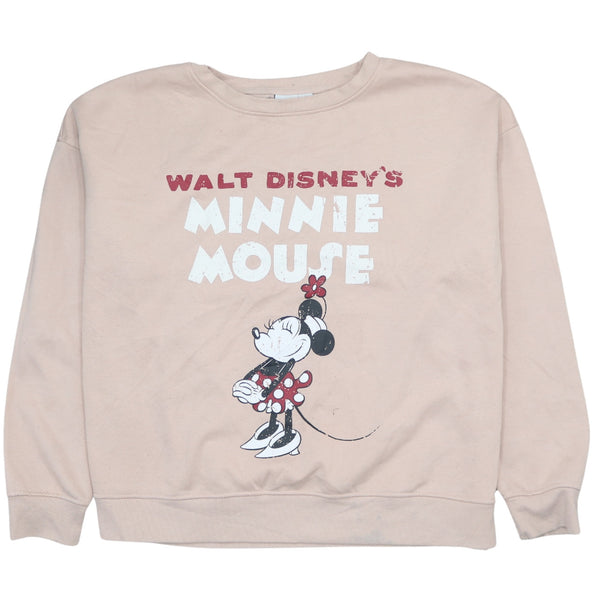 Vintage Disney 90s Minnie Mouse Pink Crew Neck Sweater L Cotton Top