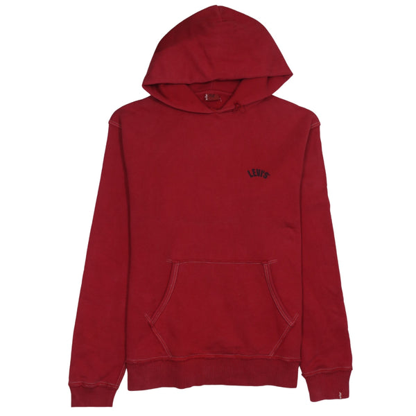 Levi's 90's Drawstring Pockets Pullover Hoodie XLarge Red