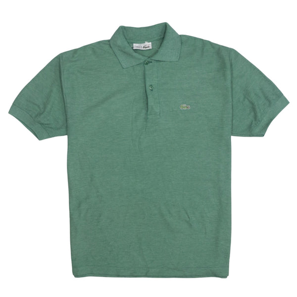 Lacoste 90's Short Sleeves Quarter Button Polo Shirt Medium  Green