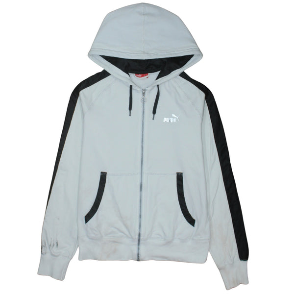 Puma 90's Lightweight Full Zip Up Hoodie Large Grey