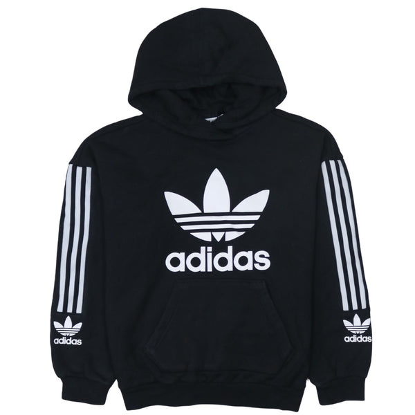 Adidas 90's Spellout Pullover Hoodie Large  Black