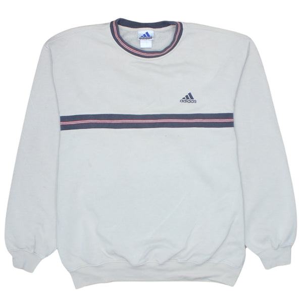 Adidas 90's Lightweight Crew Neck Sweatshirt Large  Beige Cream