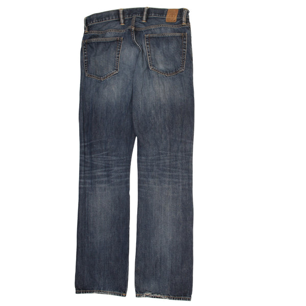 Men's Vintage 90's Straight Leg Baggy Trousers in Blue, 36 Waist