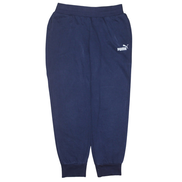 Puma 90's Rib Cuff Casual Joggers / Sweatpants Small Navy Blue