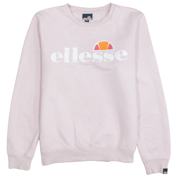 Ellesse 90's Spellout Crew Neck Sweatshirt Large  Pink